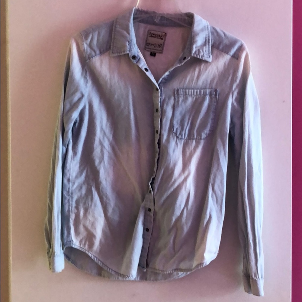 Denim like button down shirt